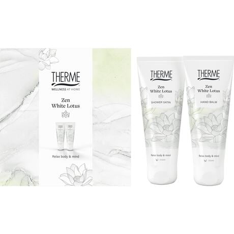 Therme Zen White Lotus Shower Satin & Hand Balm set