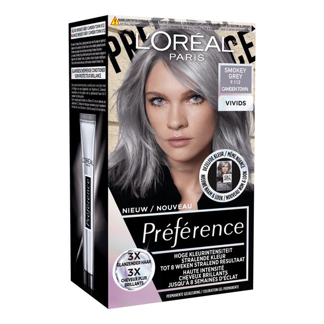 L'Oréal Paris Préférence Vivids Permanente Haarverf 9.11 Smokey Grey