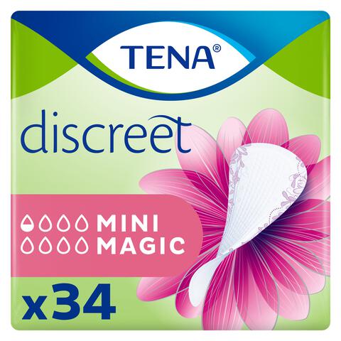 TENA Discreet Mini Magic Incontinentie Inlegkruisjes 34 stuks