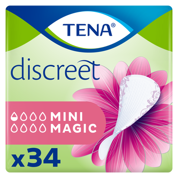 TENA incontinentie Discreet Mini — 34 stuks
