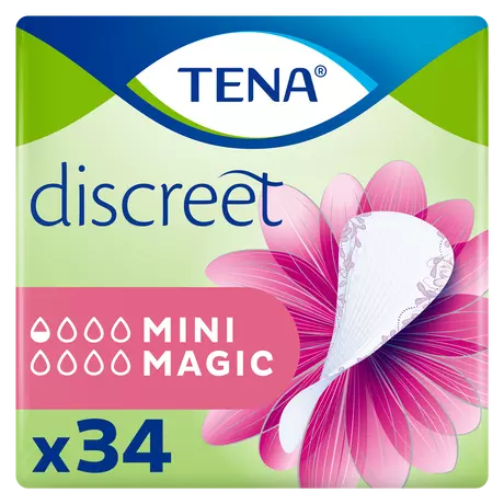 TENA Discreet Mini Magic Incontinentie Inlegkruisjes 34 stuks