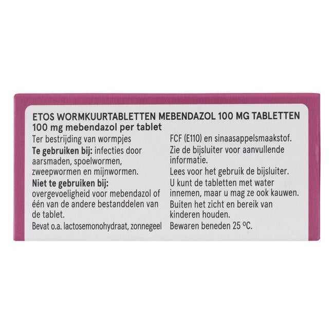 Etos Wormkuurtabletten 100 mg