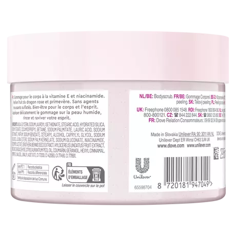 Dove Scrub Body+Mind Dragon Fruit & Primrose 295 Ml