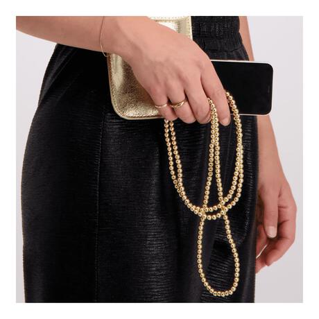 Splendid Telefoonkoord Goud Kralen Lang Nek 1 stuk&nbsp;