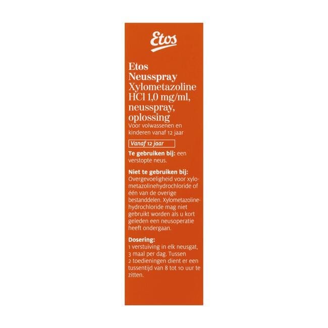 Etos Neusspray Xylometazoline HCl 1,0 MG/ML
