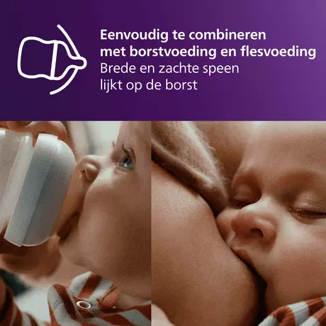 Philips Avent Natural Response Flesspeen Mix&Match 1M+ SCY906/03 3 stuks