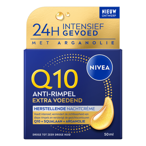 NIVEA Q10 Power Anti-Rimpel Extra Voedend Herstellende Nachtcrème 50 ML