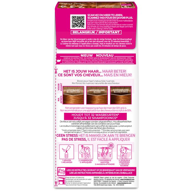 L'Oréal Paris Casting Crème Gloss Haarverf 734 Goudkoperblond