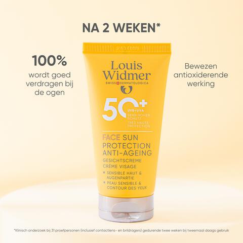 Louis Widmer Face Sun Protection Anti-Ageing SPF50+ Licht Geparfumeerd 50 ML
