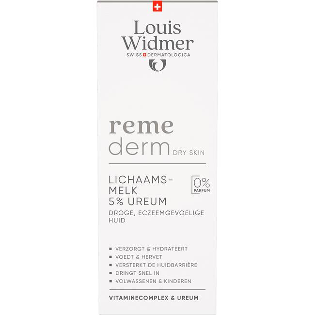 Louis Widmer Remederm Lichaamsmelk 5 % Ureum Zonder Parfum 200 ML