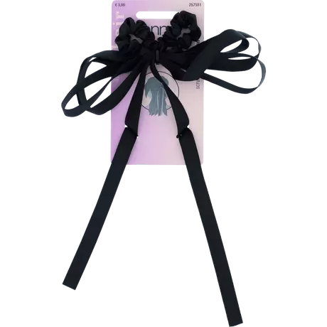 Zenner Mini Scrunchie Strik Zwart