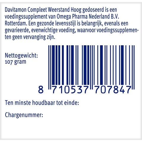 Davitamon Compleet Weerstand Forte Met Vitamine  C & D dragees