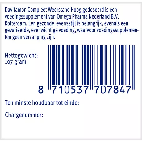Davitamon Compleet Weerstand Vitamine C & D3 Forte Dragees 150 stuks 