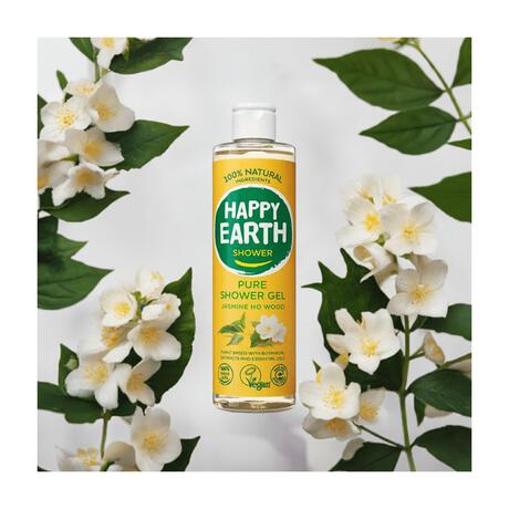 Happy Earth Jasmine Ho Wood 100% Natuurlijke Douchegel 300 ML