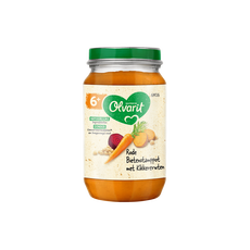Olvarit Rode Bietenstampot met Kikkererwten 6+ maanden 200 GR