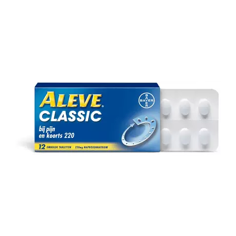Aleve Classic Bij Hoofdpijn Griep Verkoudheid en Koorts Tabletten 12 stuks