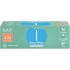 Naïf Plasticvrije Water Billendoekjes 8x54 stuks