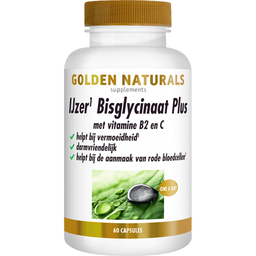 Golden Naturals Ijzer Bisglycinaat Plus Capsules 60 stuks
