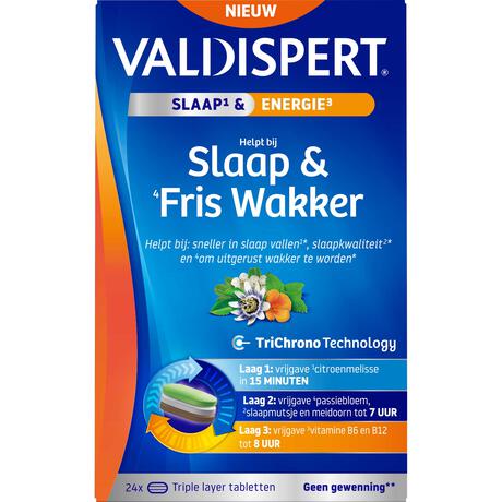 Valdispert Slaap & Fris Wakker Tabletten 24 stuks