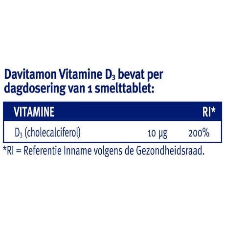 Davitamon Vitamine D Smelttabletten 150 stuks