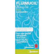 Fluimucil 20 mg/ml Hoestdrank Frambozensmaak
