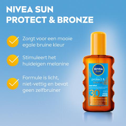 NIVEA SUN Protect & Bronze Zonneoliespray SPF30 200ML