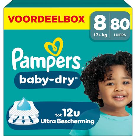 Pampers Baby Dry Voordeelbox Luiers Maat 8 17+ KG 80 stuks