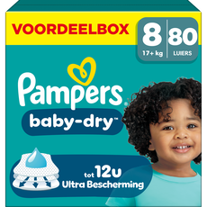 Pampers Baby Dry Voordeelbox Luiers Maat 8 17+ KG 80 stuks