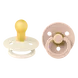 BIBS Colour Fopspeen Rond Latex Maat 1 Ivory/Blush 2 stuks