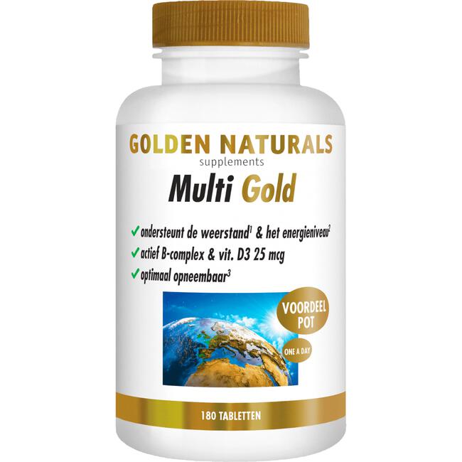 Golden Naturals Multi Gold Voordeelpot Tabletten 180 stuks