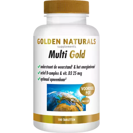 Golden Naturals Multi Gold Voordeelpot Tabletten 180 stuks