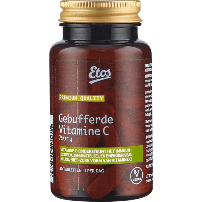 Etos Premium Gebufferde Vitamine C 750mg 60 stuks