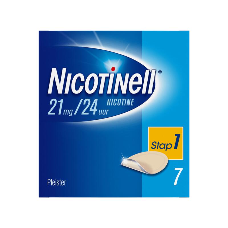 Nicotinell Pleisters 21 MG Stoppen met Roken Stap 1 7 stuks