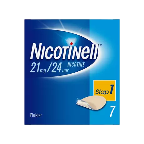 Nicotinell Pleisters 21 MG Stoppen met Roken Stap 1 7 stuks