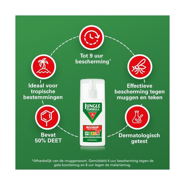 Jungle Formula Anti Muggenspray Maximum 50% DEET 75 ML