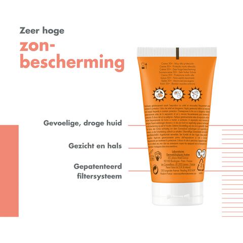 Avène Zonnebrand Crème SPF 50+ 50 ML