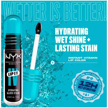 NYX Professional Makeup Lip IV Hydraterende Lipgloss Stain Grape Gushin