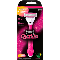 Wilkinson Sword Quattro for Women Scheerapparaat 1+1 gratis navulmesje