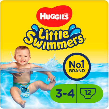 Huggies Little Swimmers Zwemluiers Maat 3-4 (7-15 kg) 12 stuks
