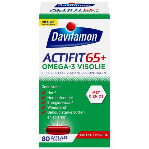Davitamon Actifit 65+ Omega 3 Visolie Capsules