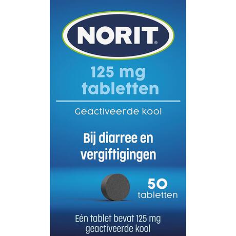 Norit 125 MG Tabletten 50 stuks