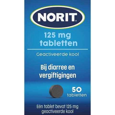 Norit 125 MG Tabletten 50 stuks