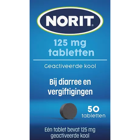 Norit 125 MG Tabletten 50 stuks