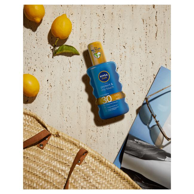 NIVEA SUN Zonnebrand Protect & Dry Touch Transparante Zonnespray SPF 30 200 ML