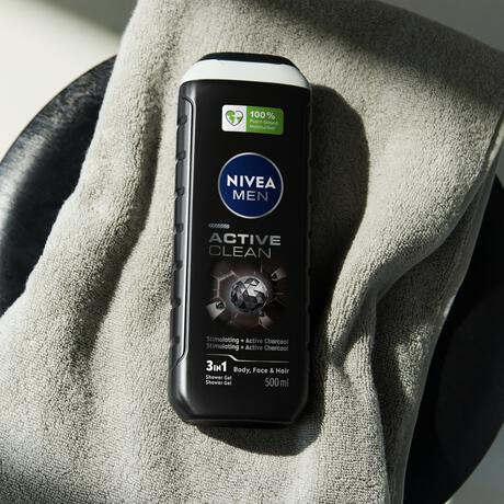 NIVEA MEN Active Clean Douchegel & Shampoo 3-In-1 Formule 500 ML