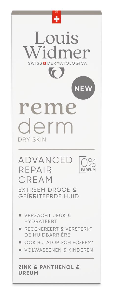 Louis Widmer Remederm Crème Dry Skin Fluide Zonder Parfum 75 ml