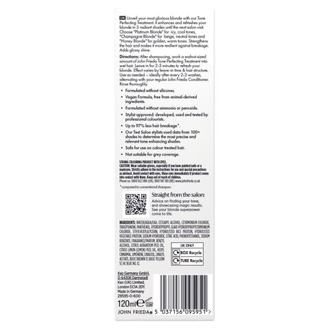 John Frieda Salon Blonde Tone Perfecting Treatment Honey Blonde 120 ML