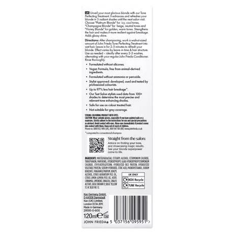 John Frieda Salon Blonde Tone Perfecting Treatment Honey Blonde 120 ML