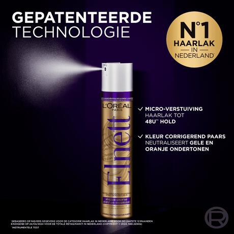 Elnett Purple Sterke Fixatie Haarlak Blond En Wit Haar 200ML