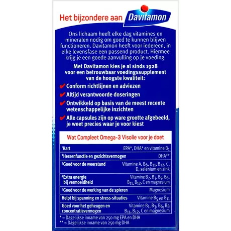 Davitamon Compleet Omega-3 Visolie Capsules 70 stuks